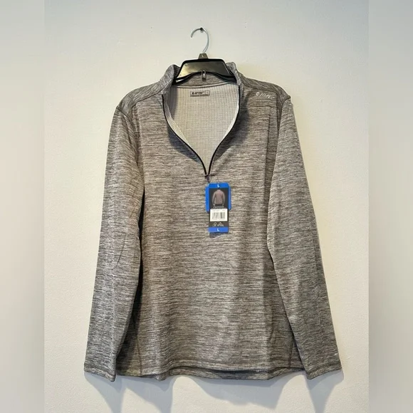 Mens Hi-Tec Performance Pullover 1/4 Zip Dri-Tec Size: Large, Navy Blue - Picture 2 of 4